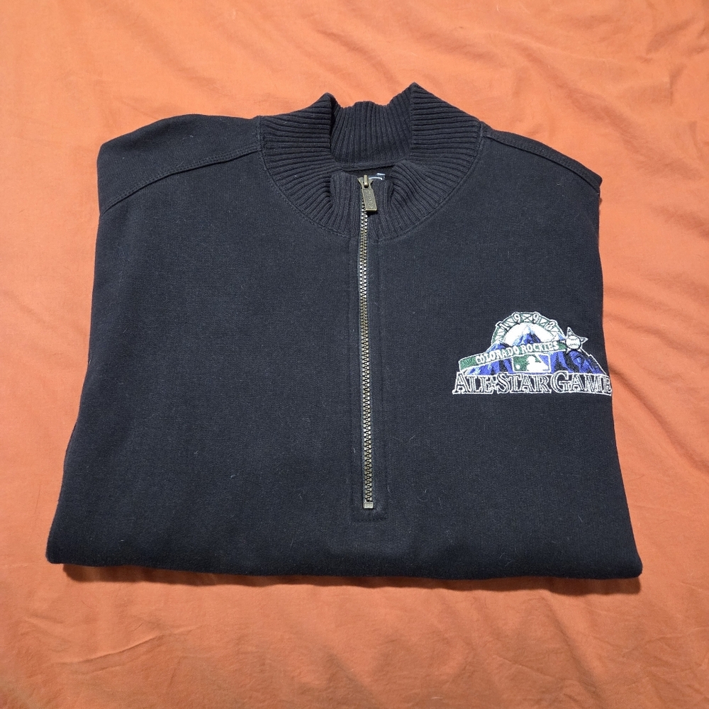 Vintage Starter Colorado Rockies 1998 All-Star Game Quarter Zip Black Men's L